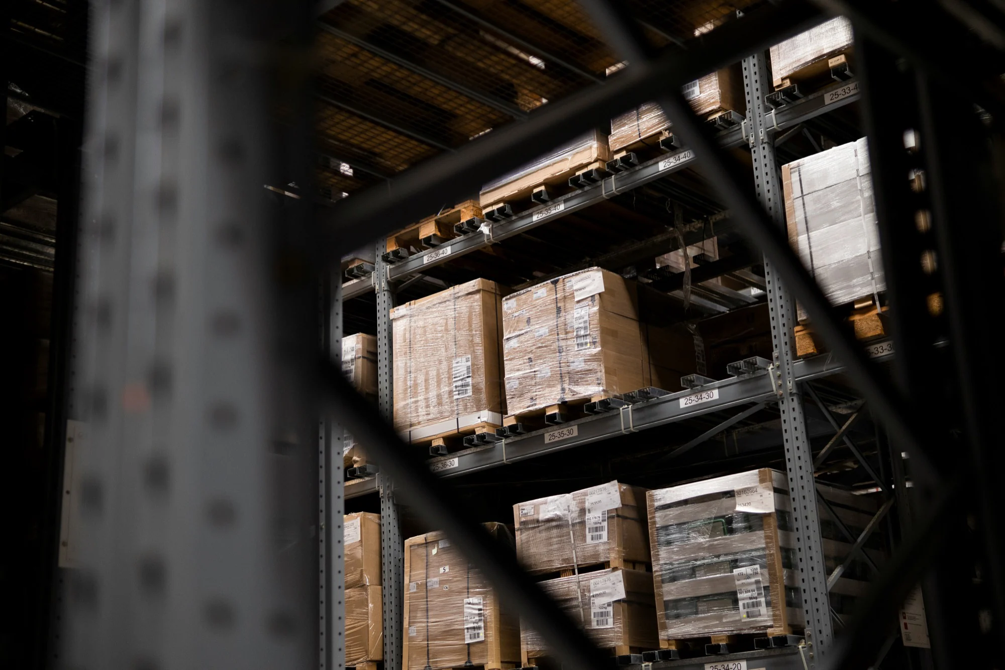 Magazijn met palletstellingen